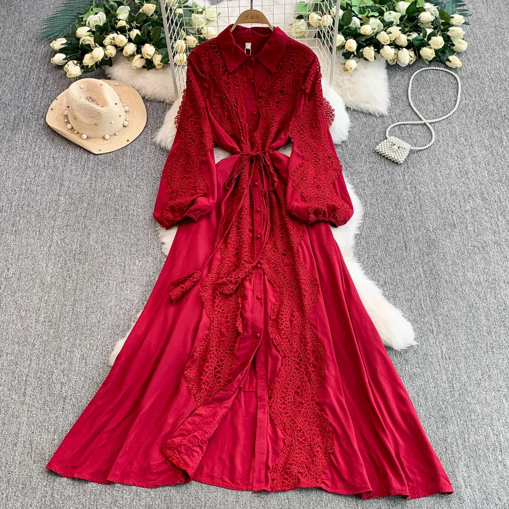 red flowy long sleeve dress Fall Wedding Guest Dresses for Women Puff Long Sleeve Smocked Casual Crew  Neck Tiered A Line Flowy Long Dress Black XL