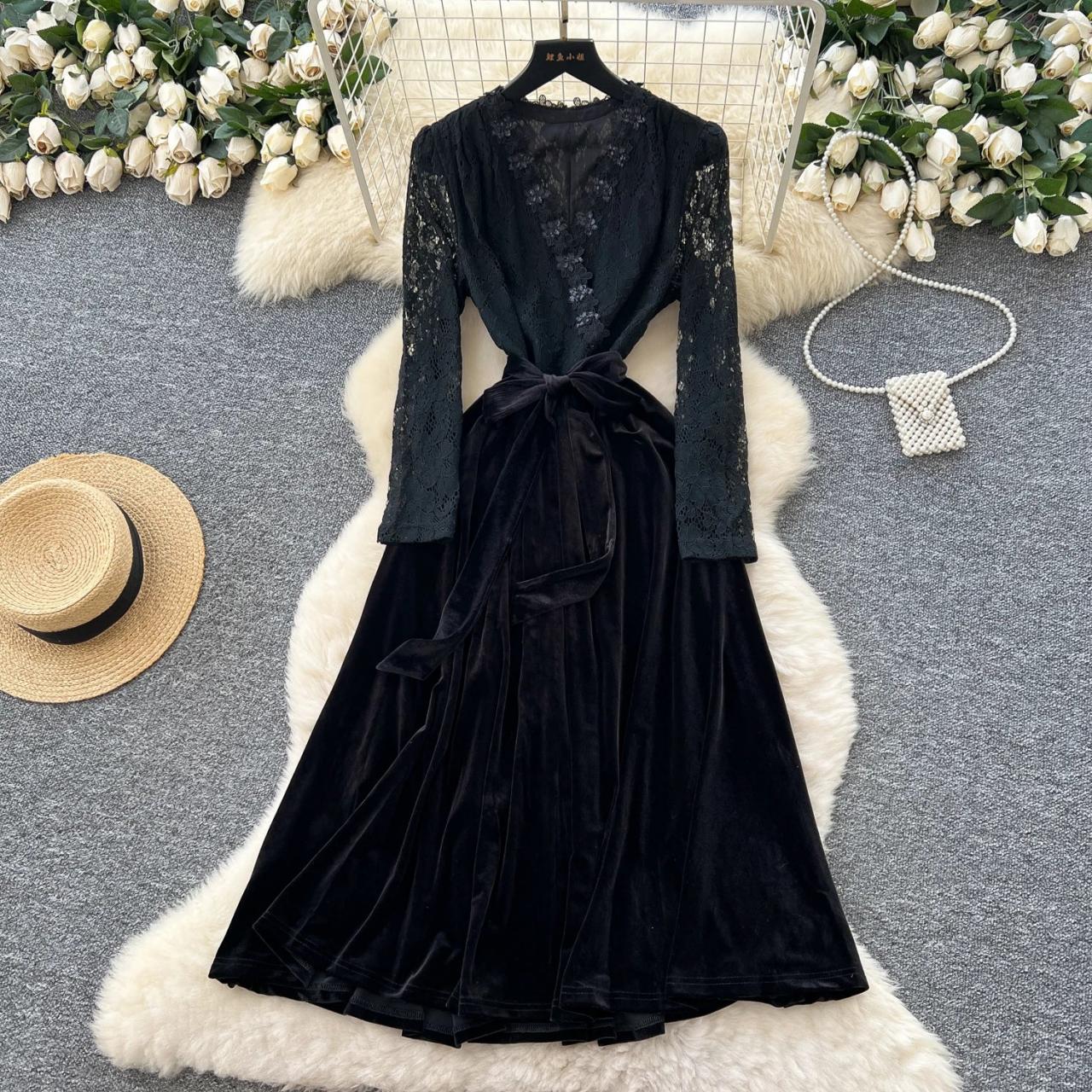 closet long sleeve wrap dress Black Long Sleeve Wrap Dress Small