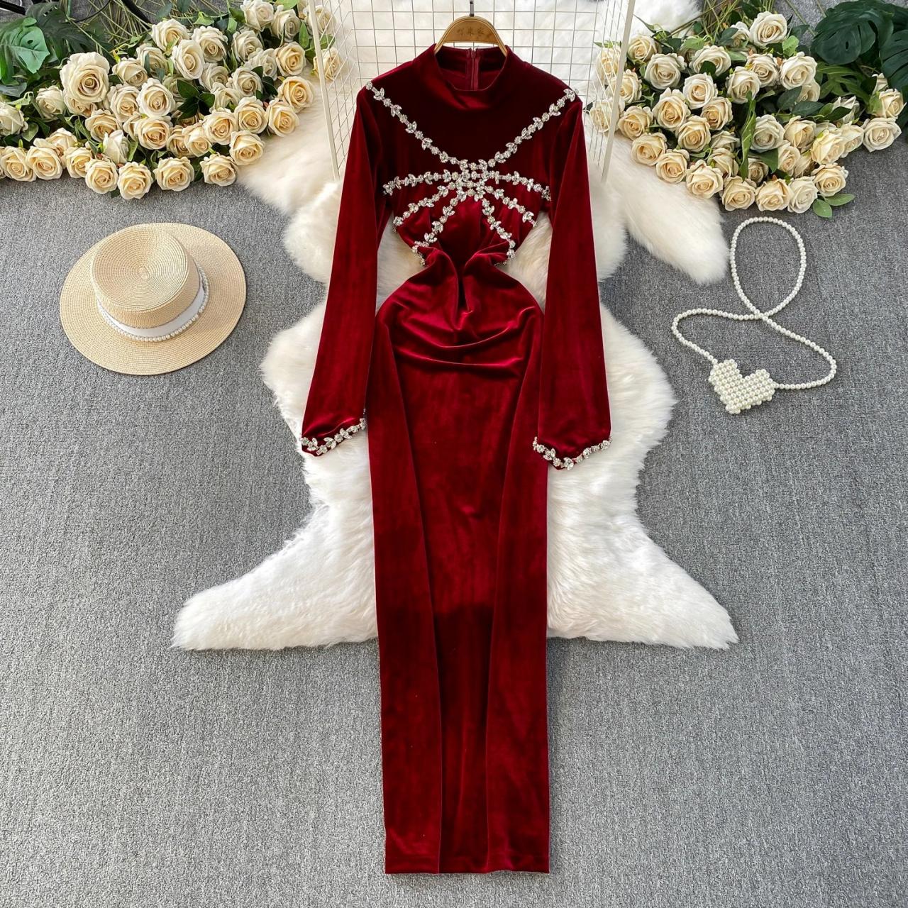 velvet fabric dress design Explore Luxury Beaded Velvet Fabric Styles