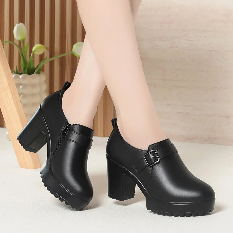 black platform dress shoes Men's Casual Business Wedding Formal Shoe Slip-On Hot these shoes are built to last Women's Black Platform Shoes |